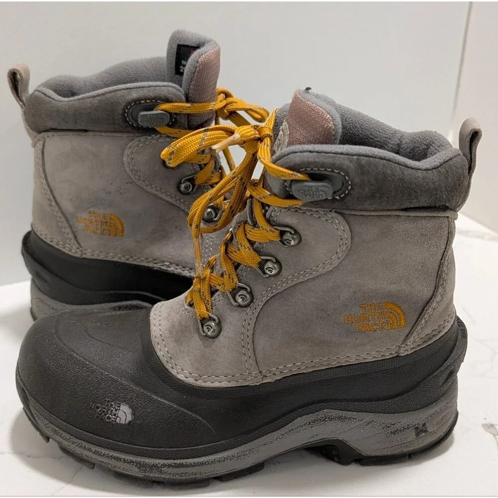 The North Face Suede Boys Chilkat Lace Waterproof Snow Insulated Winter Boots 2